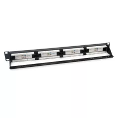   Equip Patch panel - 135426 (24 port, Cat6, árnyékolatlan, fekete)