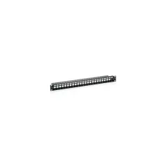   Equip Keystone Patch Panel - 769124 (24 port, 1U, árnyékolt, fekete)