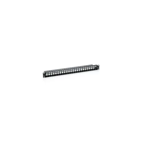 Equip Keystone Patch Panel - 769124 (24 port, 1U, árnyékolt, fekete)
