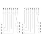 VEZ Fali aljzat - 05385 (Cat5e, UTP, 2xRJ45, árnyékolatlan, fehér)