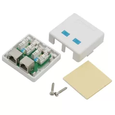   VEZ Fali aljzat - 05397 (Cat5e, FTP, 2xRJ45, árnyékolt, fehér)
