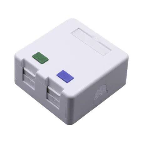 Walisec Keystone fali aljzat - FP-SB01-2 (2 port, Cat5e/Cat6/Cat6A, árnyékolatlan, fehér)