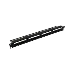   Walisec patch panel - PP-P6U2401 (24 port, Cat6, 1U, árnyékolatlan, fekete)