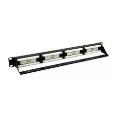   Walisec patch panel - PP-P6U2401 (24 port, Cat6, 1U, árnyékolatlan, fekete)
