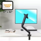 Advance Monitor Asztali konzol - MEGAMOUNT Single (17-32", Max.: 9kg, dönthető, forgatható, fekete)