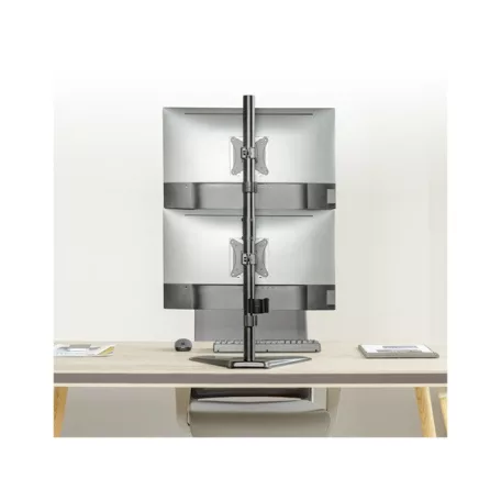 Equip Monitor Asztali állvány - 650128 (17"-32", 2 monitor, dönthető, forgatható, állítható magasság, Max.:2x9kg,fekete)