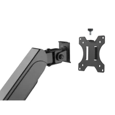   Equip Monitor Asztali konzol - 650134 (17"-27", 3 monitor, dönthető, forgatható, állítható magasság, Max.:3x7kg, fekete)
