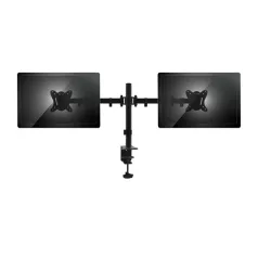   Equip Monitor Asztali konzol - 650152 (13"-27", 2 monitor, dönthető, forgatható, állítható magasság, Max.:2x9kg, fekete)