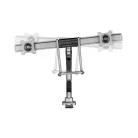 Equip Monitor Asztali konzol - 650161 (17"-32", 2 monitor, dönthető, forgatható, Max.: 2x9kg, fekete/ezüst)