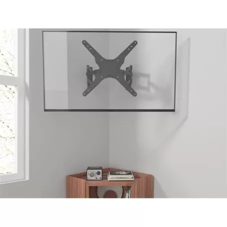 Equip TV Fali sarok konzol - 650328 (23"-55", Max.: 45kg, dönthető, forgatható, sarokba szerelhető, fekete)