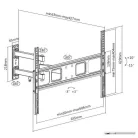 Equip TV Fali konzol - 650342 (37"-70", Max.: 35kg, dönthető, forgatható, fekete)