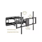 Equip TV Fali konzol - 650343 (60"-120", Max.: 120kg, dönthető, forgatható, fekete)
