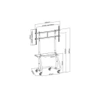 Equip TV állvány - 650609 (60"-105" álló, gurulós, Max.:100kg, fekete)