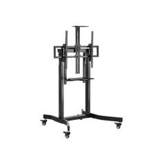   Equip TV állvány - 650633 (55"-100" álló, dönthető, állítható magasság, gurulós, motoros, Max.:120kg, fekete)