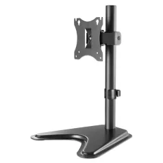   Manhattan asztali állvány -  1db monitor részére (min.VESA:75x75, 17"-27"-ig, 360° fordítás, kábel rendező,7kg, fekete)