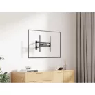 Manhattan TV állvány - Fali, dönthető, forgatható, szintezhető, TV állvány Fekete (max.VESA:400x400)(32"-55"-ig)