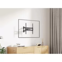   Manhattan TV állvány - Fali, dönthető, forgatható, szintezhető, TV állvány Fekete (max.VESA:400x400)(32"-55"-ig)
