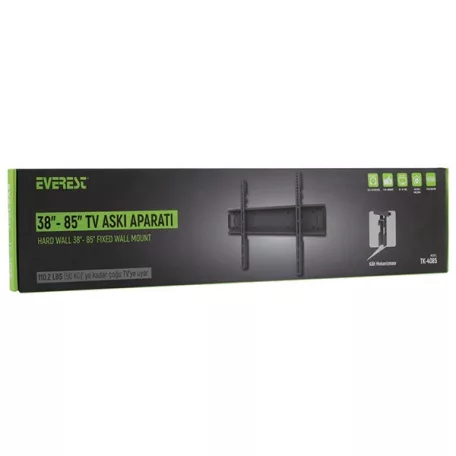 Everest TV állvány - TK-4085 (38"-85"-ig, Fali, ultra keskeny, 50kg teherbírás, Fekete)