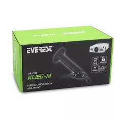   Everest Projektor Mennyezeti/Fali konzol - PRJ-184 (Dönthető. fekete, 20cm, 10kg teherbírás)