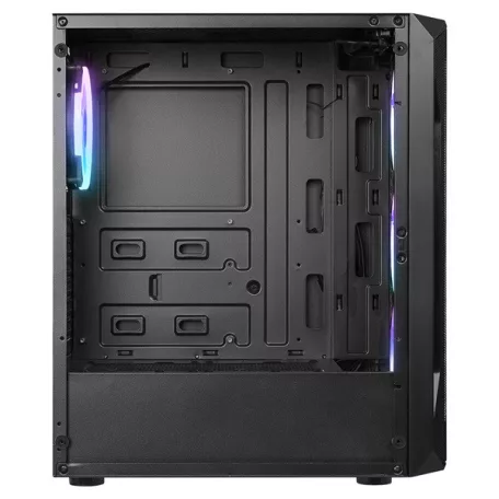 Everest Számítógépház - X-RACER (fekete; üveg; ATX; alsó táp; 4x120mm LED, 1xUSB3.0 + 2xUSB2.0)