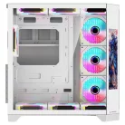 Rampage Számítógépház - NOVA (fehér; üveg; ATX; 9,17" TFT kijelző, 7x120mm RGB, 1xUSB3.0 + 1xUSB2.0)