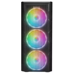   Everest Számítógépház - CREST V1 (fekete; üveg; ATX; alsó táp; 4x120mm RGB, 1xUSB3.0 + 2xUSB2.0)