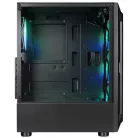 Rampage Számítógépház - SHIVA  (fekete; ablakos; ATX, alsó táp, 4x120mm LED)