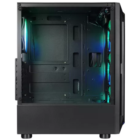 Rampage Számítógépház - SHIVA  (fekete; ablakos; ATX, alsó táp, 4x120mm LED)