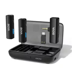   BOYA Mikrofon - BOYALINK V2.0 C2 (Vezeték nélküli, zajszűrés, fekete, USB-C)