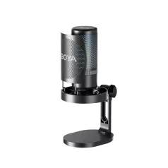 BOYA Mikrofon - K3-02 (USB, állvány, LED, fekete)