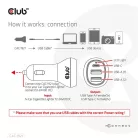 Club 3D Autós Töltő - CAC-1921 (36W, 2x USB-A, 1x USB-C, 12-24V, QC3.0)