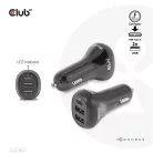 Club 3D Autós Töltő - CAC-1921 (36W, 2x USB-A, 1x USB-C, 12-24V, QC3.0)
