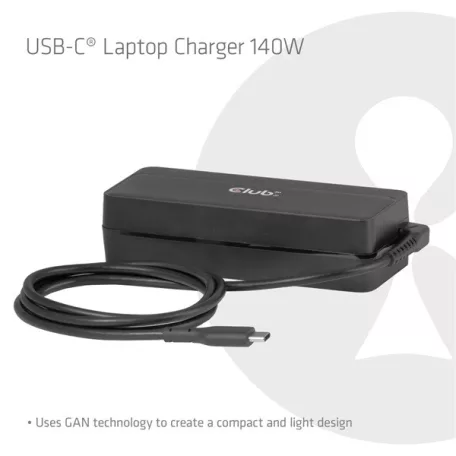 Club 3D Notebook Töltő - CAC-1932 (140W GaN, PD3.1, USB-C)
