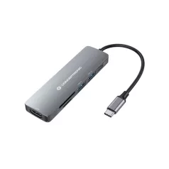   Conceptronic Notebook Dokkoló - DONN11G (USB-C to HDMI+USB-C PD:60W+USB-A 3.0+2.0, ezüst)