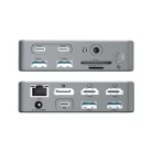 Conceptronic Notebook Dokkoló - DONN25G (USB-C to HDMI/DP/USB-C PD/USB-A/SD/TF/RJ45/Audio)