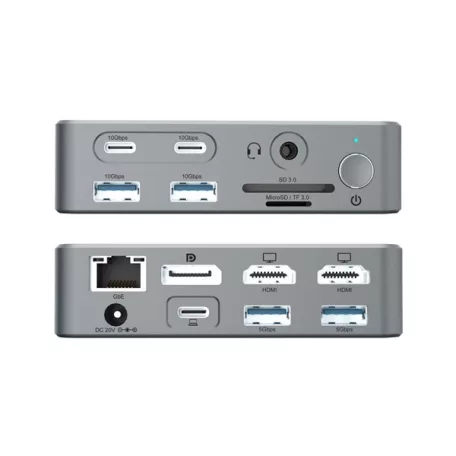 Conceptronic Notebook Dokkoló - DONN25G (USB-C to HDMI/DP/USB-C PD/USB-A/SD/TF/RJ45/Audio)