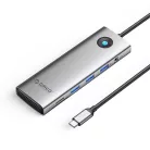 Orico Notebook Dokkoló - PW11-10P-GY (Bemenet: USB-C, Kimenet: HDMI/VGA/USB-A+C/PD100W/RJ45/Kártyaolvasó/3.5mm Jack)