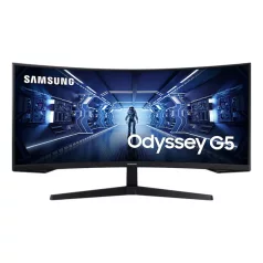   SAMSUNG Monitor 34" - C34G55TWWP (VA, 3440x1440, 21:9, WQHD, 165HZ, 250cd/m2, 1ms, Ívelt)