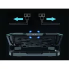 Conceptronic Notebook Hűtőpad 17"-ig - THYIA01B (USB, 6x12,5cm, LCD kijelző, állítható magasság, csúszásmentes, fekete)
