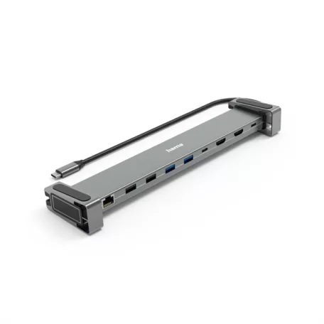 Hama USB HUB - 200145 (USB-C 9n1, 3xUSB 3.1, 2xUSB 2.0, 2xUSB-C, 1xHDMI, 1xLAN, 100W PD, szürke)