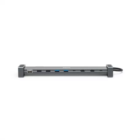 Hama USB HUB - 200145 (USB-C 9n1, 3xUSB 3.1, 2xUSB 2.0, 2xUSB-C, 1xHDMI, 1xLAN, 100W PD, szürke)