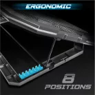 Spirit of Gamer Notebook Hűtőpad 17"-ig - AIRBLADE 700 RGB (29dB; max. 180 m3/h; 4x10cm+2x7cm, RGB LED, 2xUSB2.0)