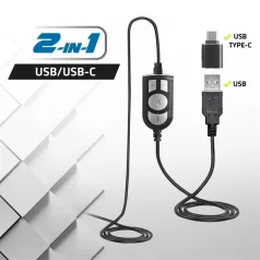   Advance Fejhallgató - SMARTPHONICS 550 (USB, 1,9m kábel, fekete)