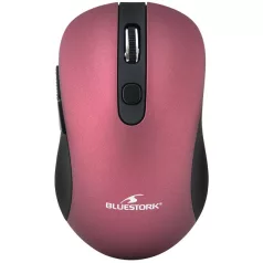   Bluestork Vezeték nélküli Egér - M-WL-OFF60-PURPLE (1600 DPI, 6 gomb, optikai, lila)