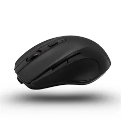   Bluestork Vezeték nélküli Egér - M-WL-OFF75-BLACK (Rechargeable, Bluetooth, 1600 DPI, 6 gomb, optikai, fekete)