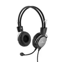   Bluestork Fejhallgató - MC201 Office Headset (mikrofon; hangerő szabályzó, 3,5 Jack, fekete)