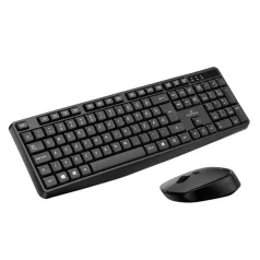   Bluestork Billentyűzet/Egér Kit - 2 in 1 PACK-WL-OFF-V2/HU (Vezeték nélküli, Multimedia, 1600 DPI egér, fekete, magyar)