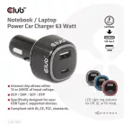Club 3D Autós Töltő - CAC-1922 (63W, USB-A, USB-C, 12-24V, QC3.0)