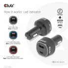 Club 3D Autós Töltő - CAC-1922 (63W, USB-A, USB-C, 12-24V, QC3.0)