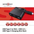 Club 3D Notebook Dokkoló - CSV-1532 (60W, 3.0 USB-C to D-Sub, VGA, 3.0 USB-A, (for Data) 3.0 USB-C)